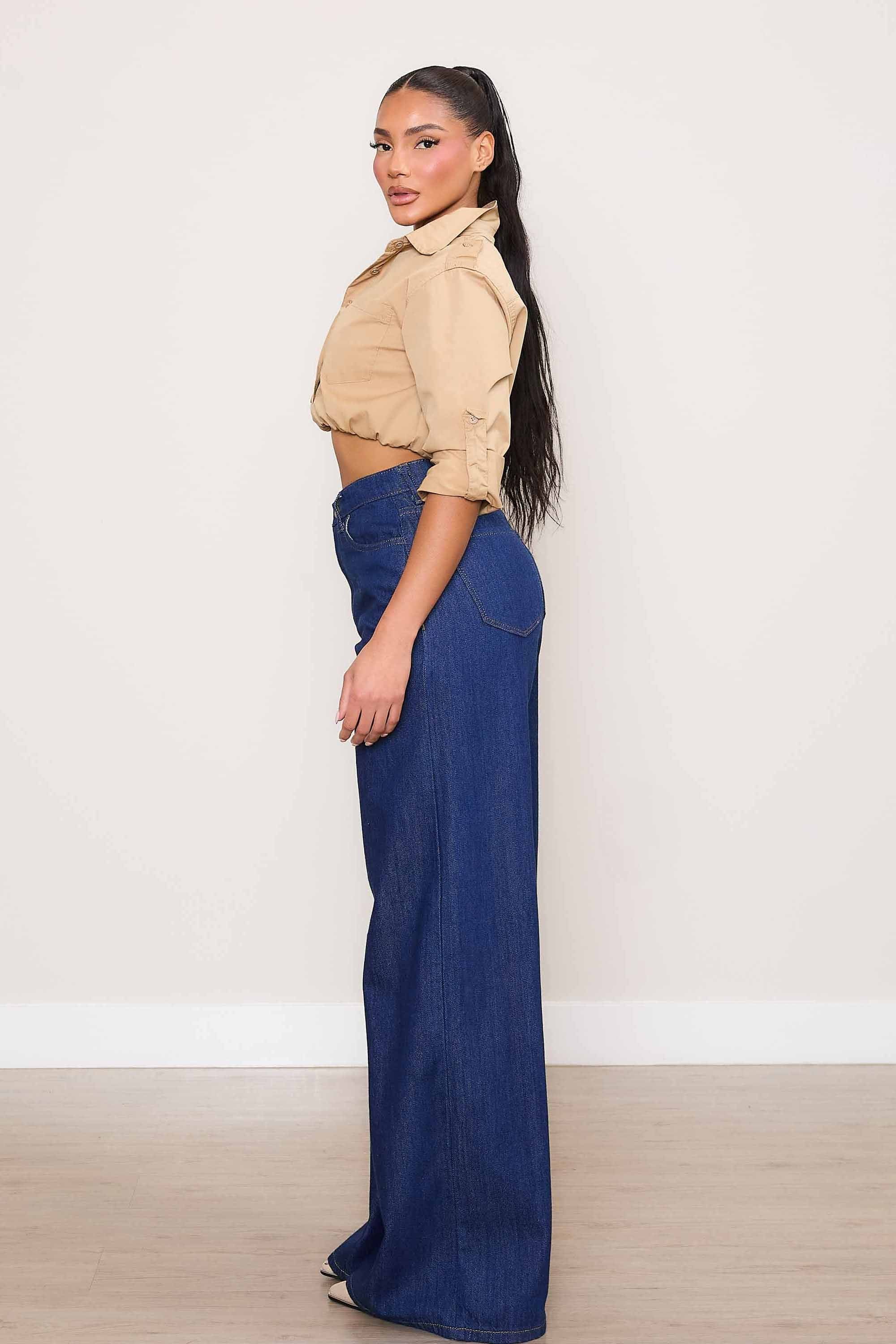 Indigo Wide Leg Jeans – Dominique Nicole Boutique