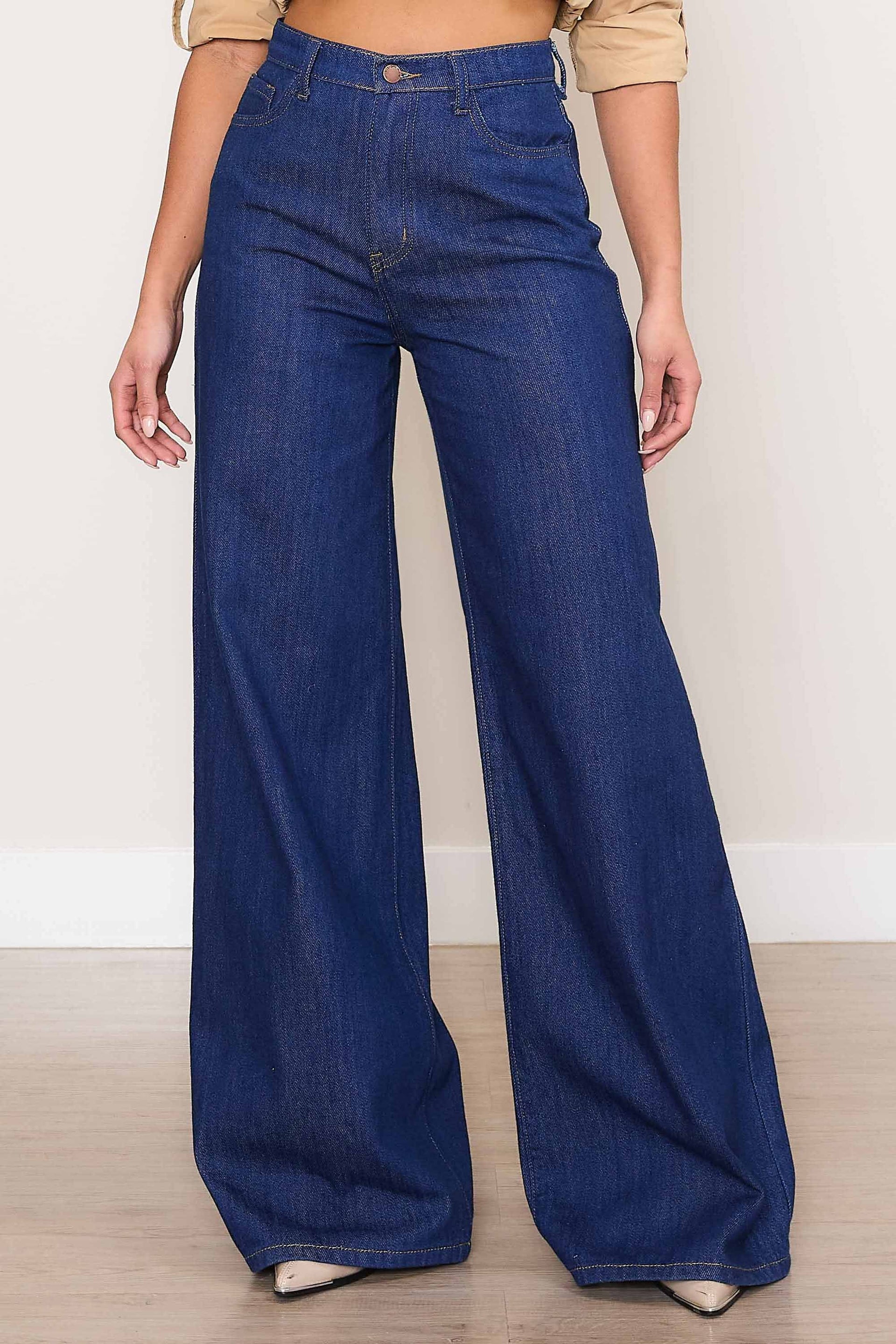 Indigo Wide Leg Jeans – Dominique Nicole Boutique