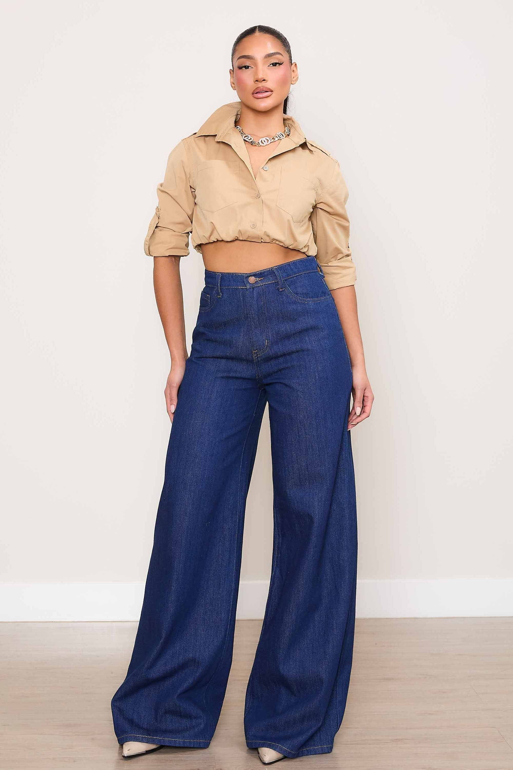 Indigo Wide Leg Jeans – Dominique Nicole Boutique