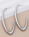Stainless Steel Open Hoop Earrings