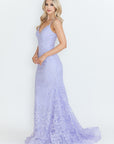 Lace Embroidered Long Formal Dress