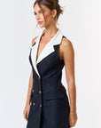 Collared Double Breasted Blazer Dress