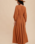 Plunge V-Neck Maxi Dress