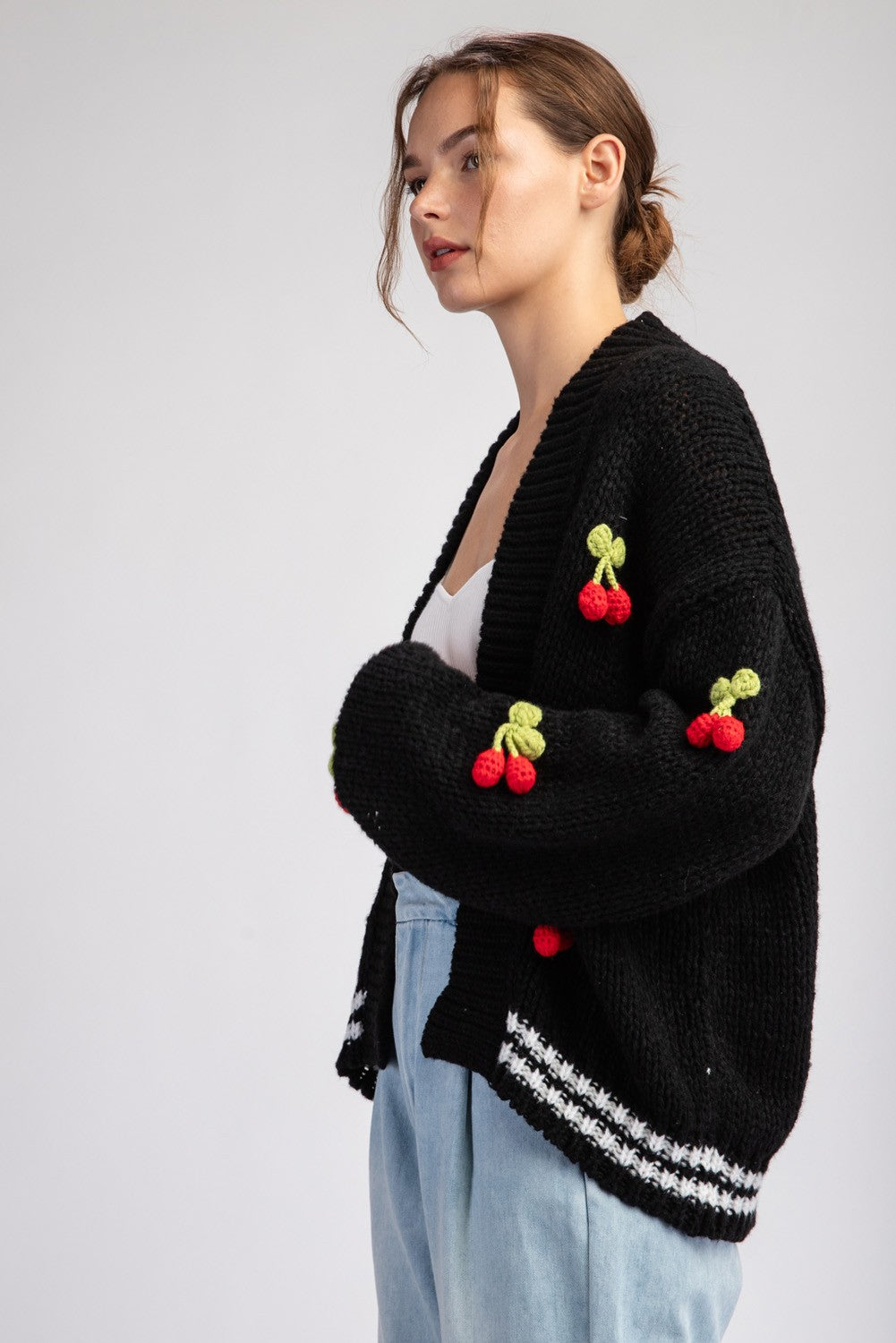 Cherry Knit Cardigan – Dominique Nicole Boutique