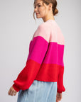 Color Block Long Sleeve Sweater