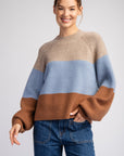 Color Block Long Sleeve Sweater