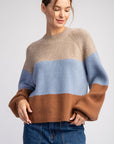 Color Block Long Sleeve Sweater