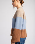 Color Block Long Sleeve Sweater