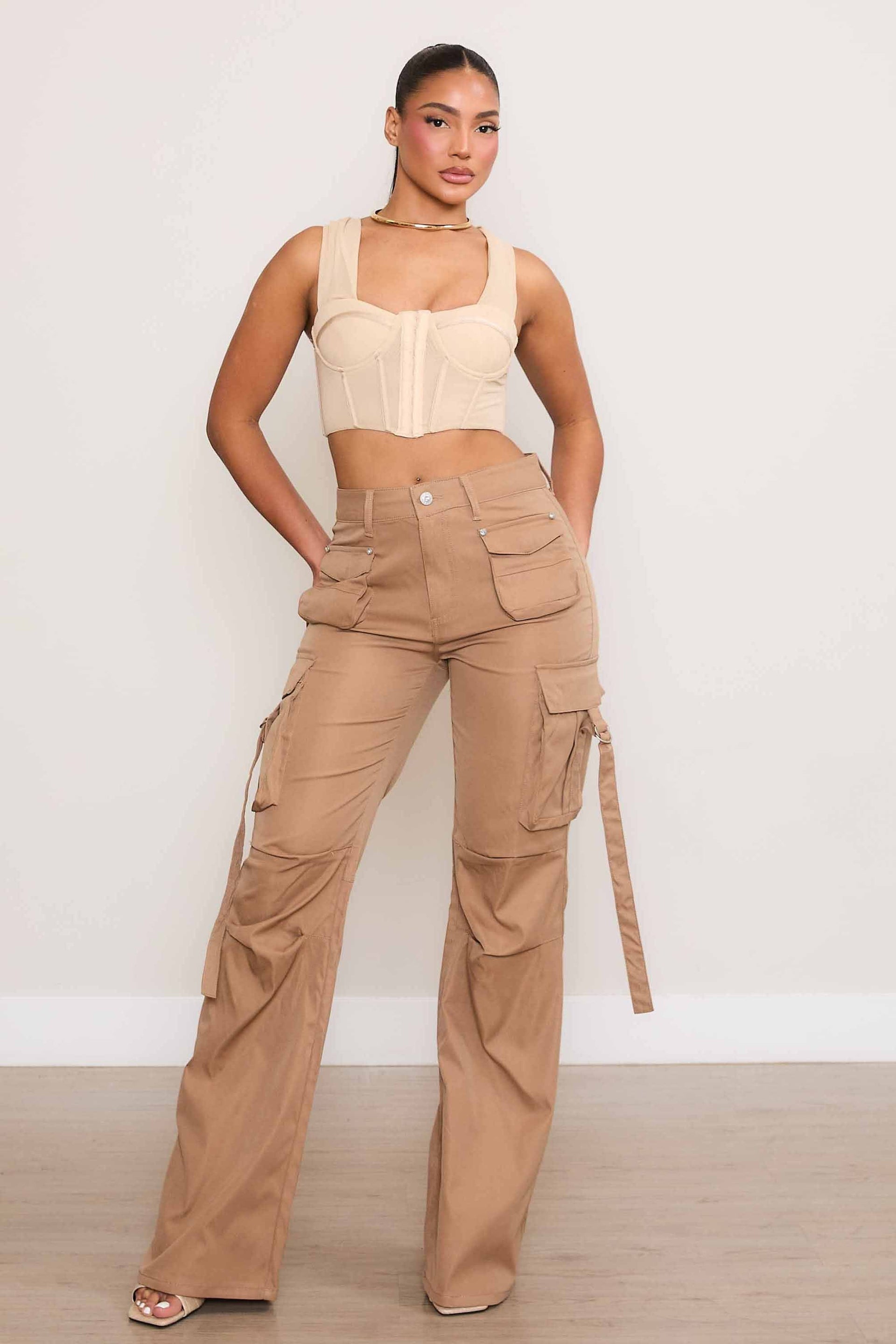 Women’s Mid Rise Cargo Pants – Dominique Nicole Boutique