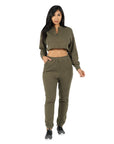 Crop Pullover and Jogger Set
