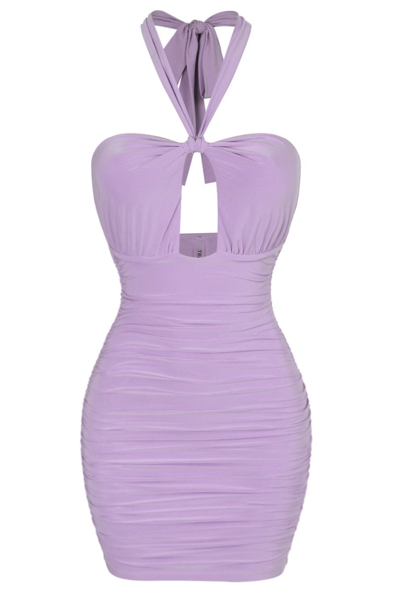 Cutout Halter Mini Dress Dominique Nicole Boutique Cutout Halter Mini Dress Dominique Nicole Boutique
