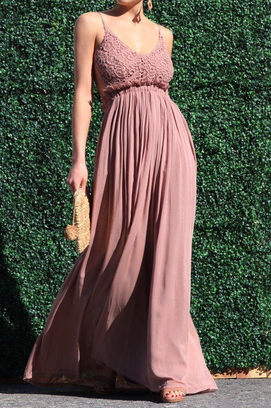Lacey Backless Maxi Dress