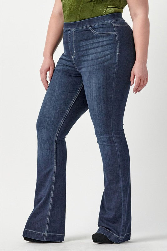Plus High Rise Flare Jegging