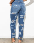 Super Distressed High Waist Jeans