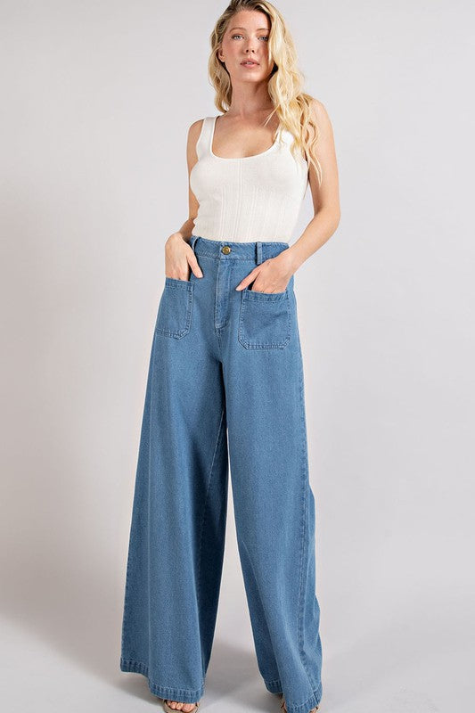 Girls Millie Wide Leg Fray Hem Jean – Poshture Boutique