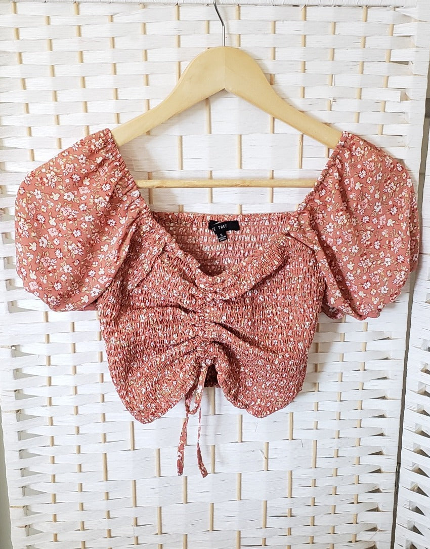 Floral Smocked Crop Top