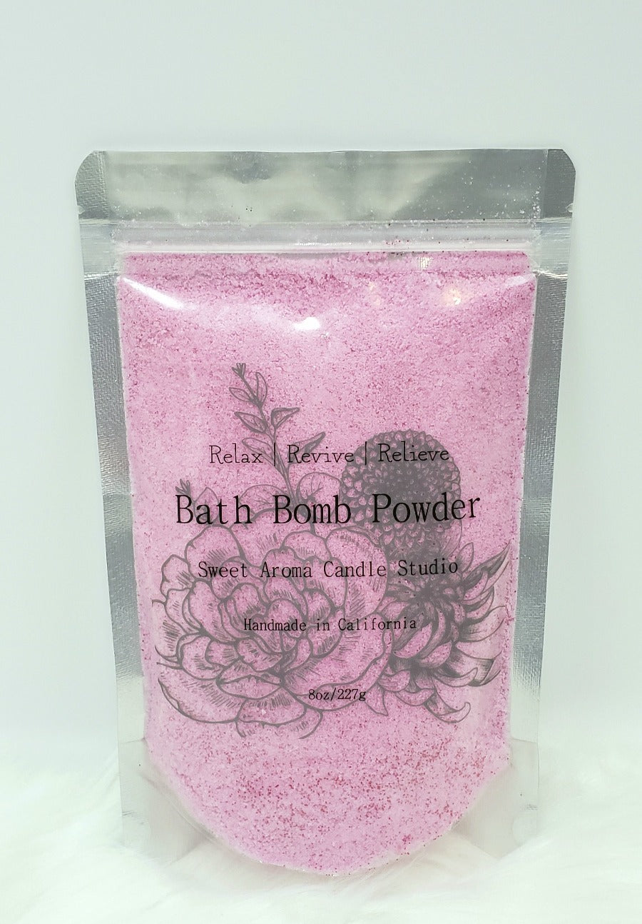 Pink Peonies Bath Bomb Powder