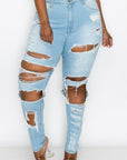 Front Distressed Denim Jeans