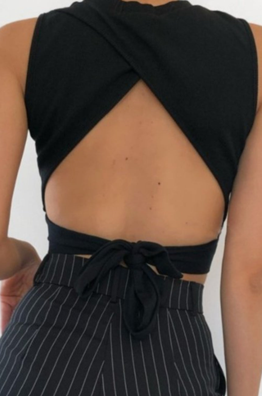 Basic Crop Top with Tie Back