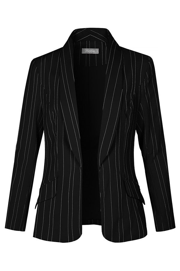Women&#39;s Striped Blazer Jacket