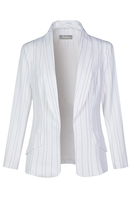 Women&#39;s Striped Blazer Jacket