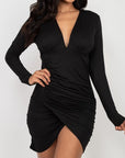 Ruched Wrapped Bodycon Dress