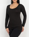 Long Sleeve Fitted Casual Top