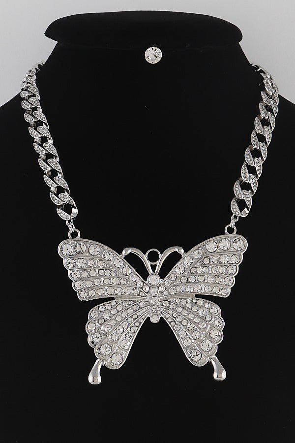 Giant Butterfly Pendant Necklace