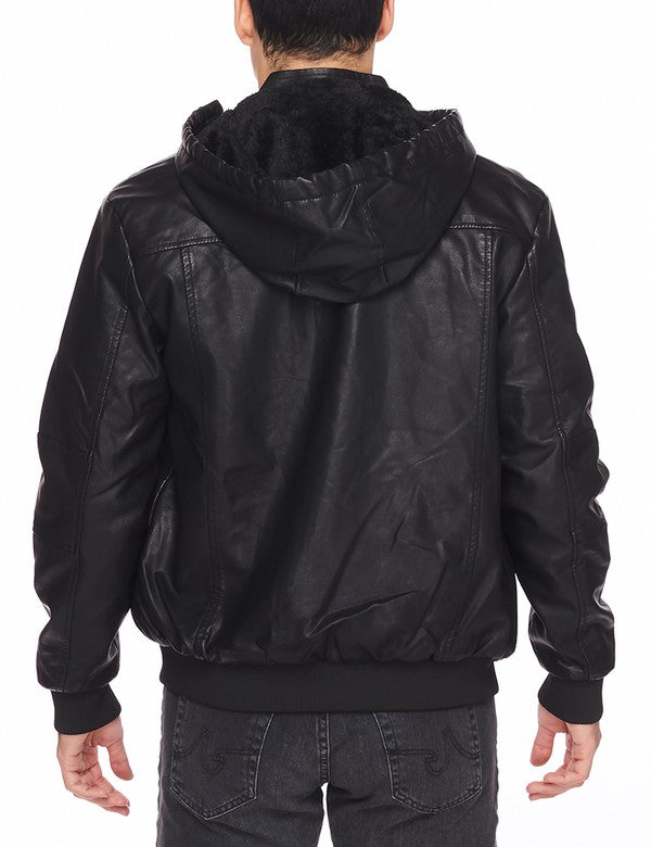 Men&#39;s Faux Leather Jacket