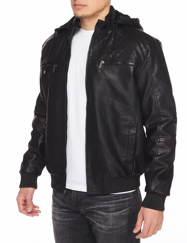 Men&#39;s Faux Leather Jacket