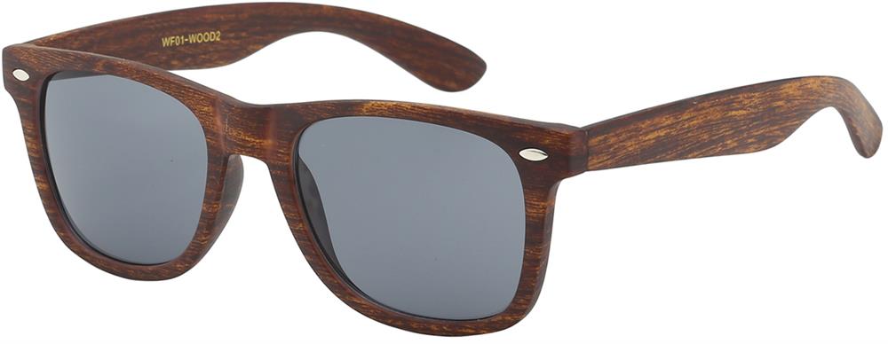 Retro Faux Wood Sunglasses