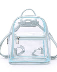 Clear Backpack with Front Zippered Pocket