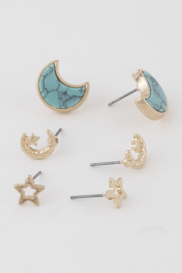 Moon and Stars Earrings